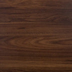 Table de chevet 2 tiroirs en bouleau/noyer foncé avec ports USB, style contemporain, unique
