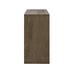 Console à rayures naturelles/noires, assemblage par une seule personne, placage en paulownia