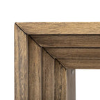 Console à rayures naturelles/noires, assemblage par une seule personne, placage en paulownia