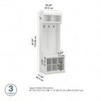Gris cap cod / Multicolore, Style Transitionnel, Ensemble 2 pièces Vestiaire et Banc à Chaussures (1-2 personnes)