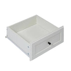 Commode à 5 tiroirs, blanc et gris, style vintage, meuble de rangement pour 1 personne