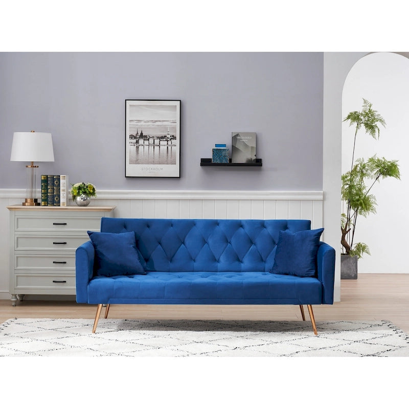 Canapé-lit convertible 2 places Rose / Vert / Bleu / Beige