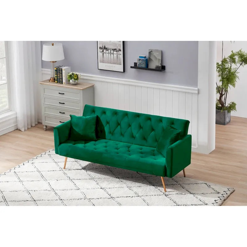 Canapé-lit convertible 2 places Rose / Vert / Bleu / Beige