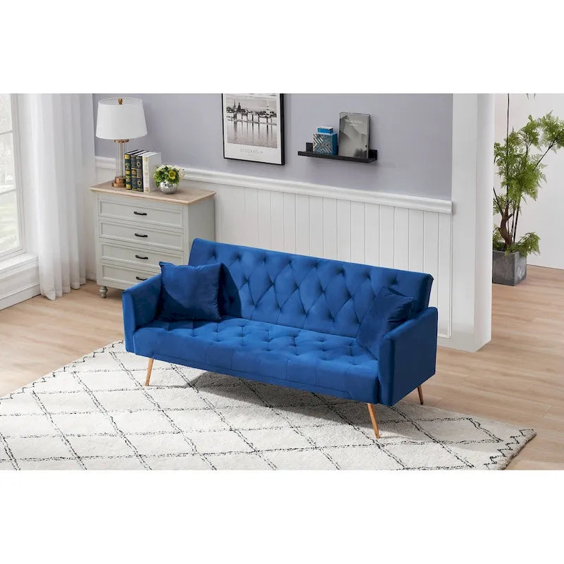 Canapé-lit convertible 2 places Rose / Vert / Bleu / Beige