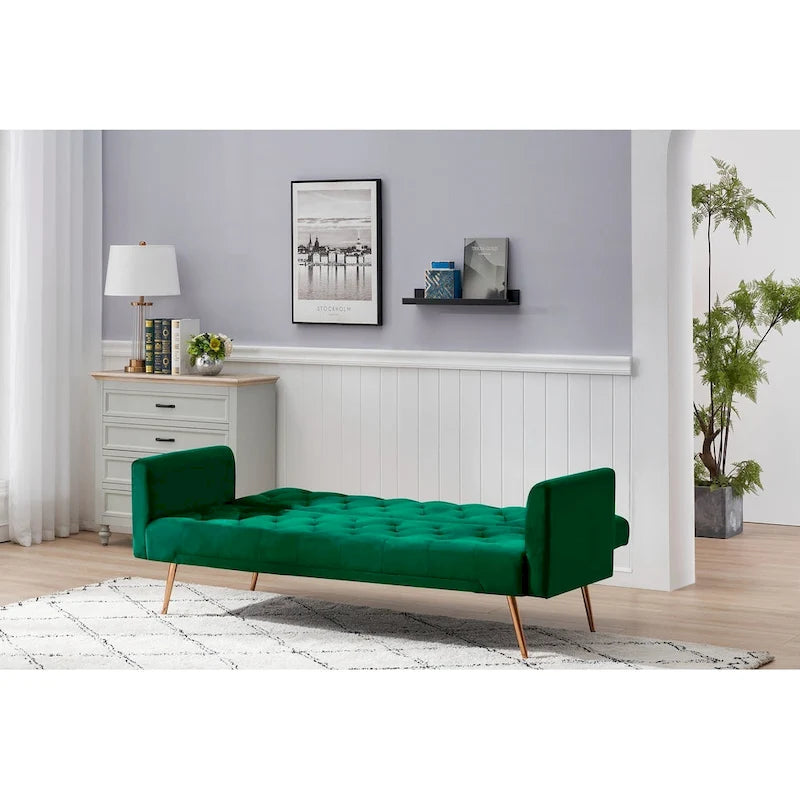 Canapé-lit convertible 2 places Rose / Vert / Bleu / Beige