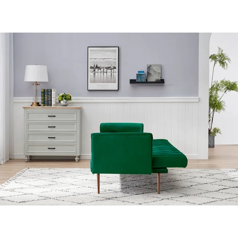 Canapé-lit convertible 2 places Rose / Vert / Bleu / Beige
