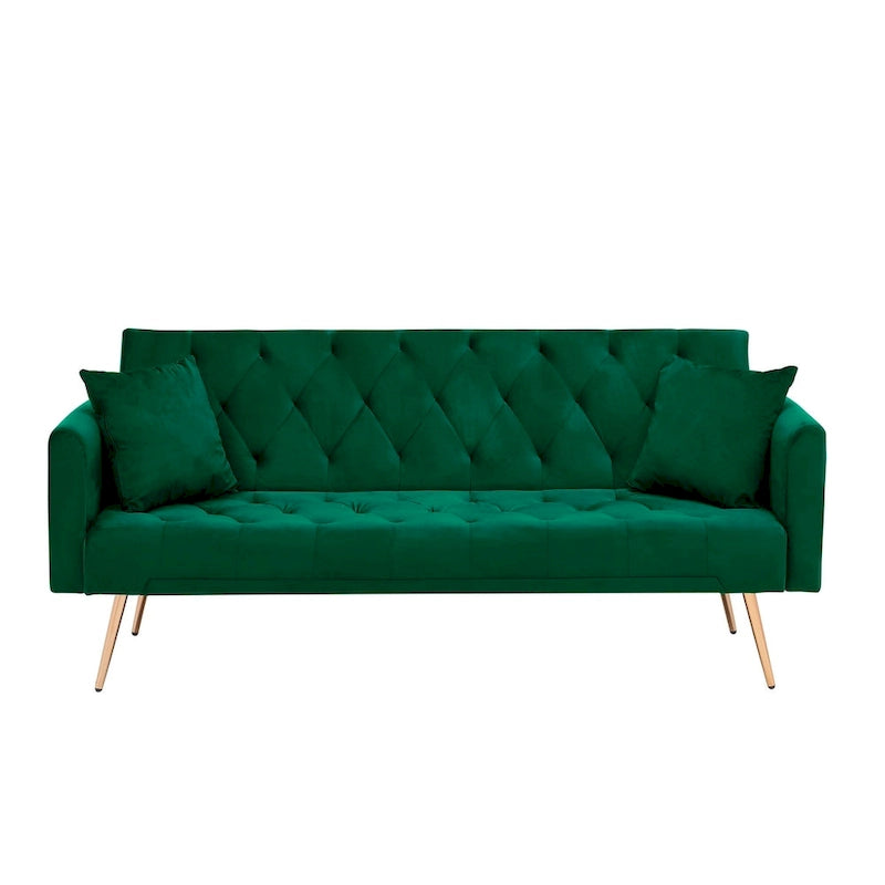 Canapé-lit convertible 2 places Rose / Vert / Bleu / Beige