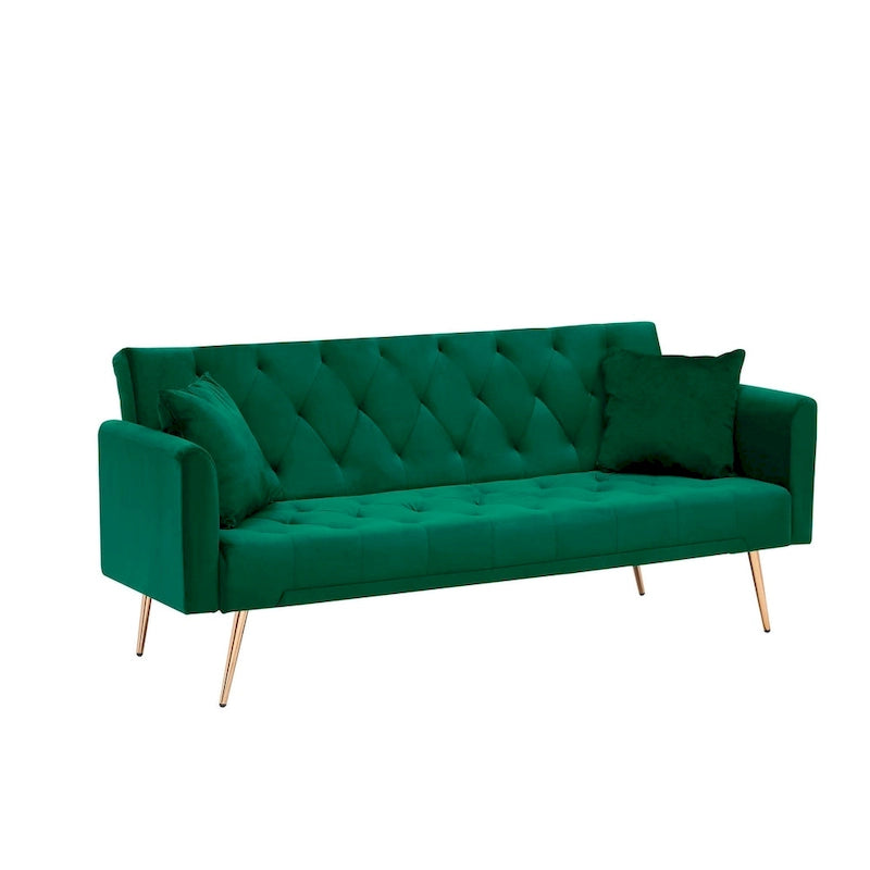 Canapé-lit convertible 2 places Rose / Vert / Bleu / Beige