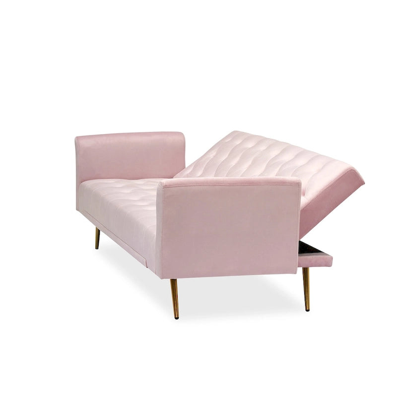 Canapé-lit convertible 2 places Rose / Vert / Bleu / Beige