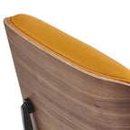 Fauteuil de salon en cuir véritable marron avec ottoman, une place