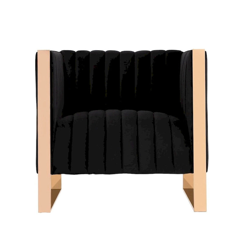 Fauteuil d'appoint en velours sarcelle/noir, piètement en or rose, style moderne du milieu du siècle, lot de 2