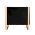Fauteuil d'appoint en velours sarcelle/noir, piètement en or rose, style moderne du milieu du siècle, lot de 2