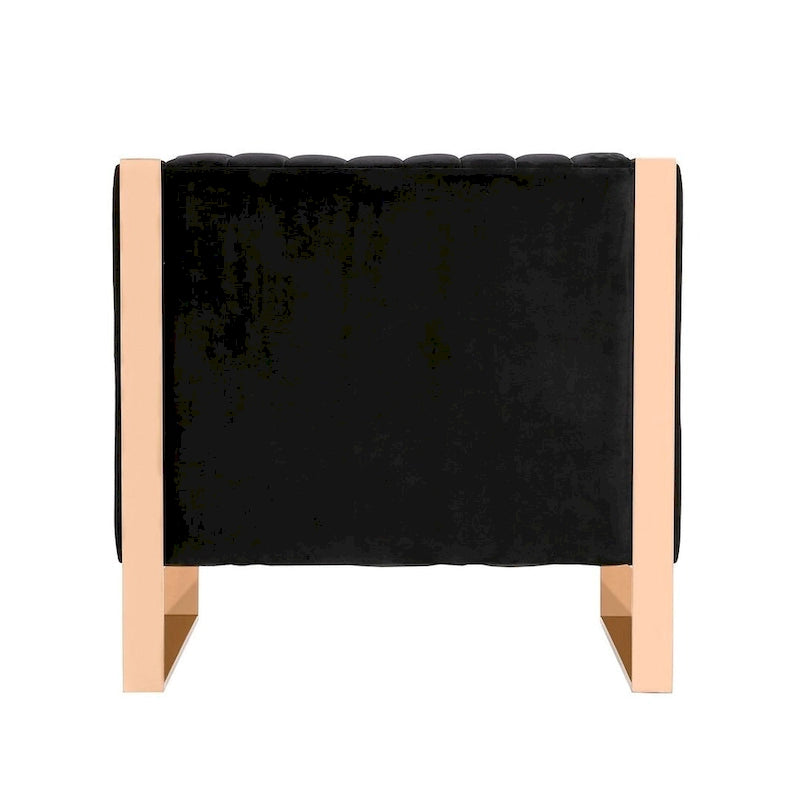 Fauteuil d'appoint en velours sarcelle/noir, piètement en or rose, style moderne du milieu du siècle, lot de 2