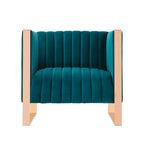 Fauteuil d'appoint en velours sarcelle/noir, piètement en or rose, style moderne du milieu du siècle, lot de 2
