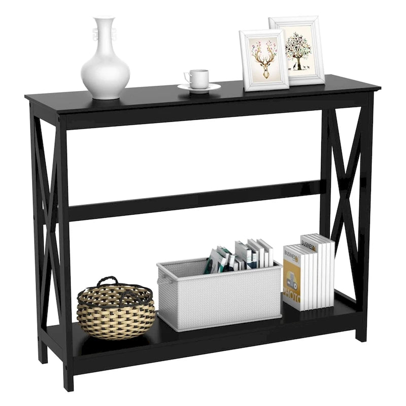 Console en X à 2 niveaux gris/noir/blanc pour 1 personne