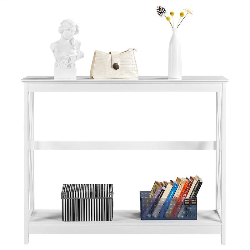 Console en X à 2 niveaux gris/noir/blanc pour 1 personne