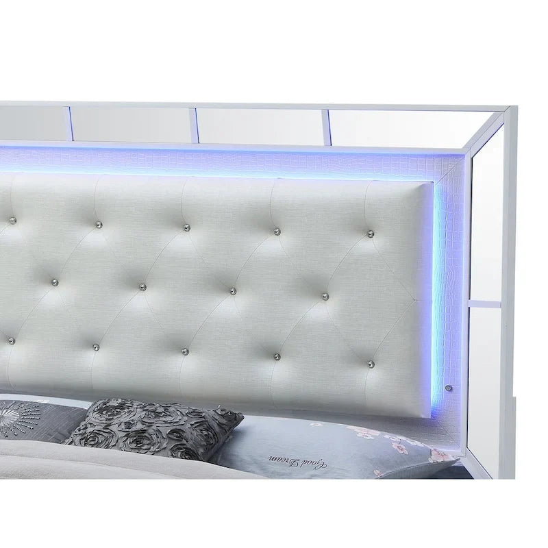 Lit de luxe en couleur champagne – Grand lit/Très grand lit/Très grand lit californien, Capacité de 1 à 2 personnes