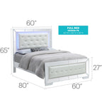 Lit de luxe en couleur champagne – Grand lit/Très grand lit/Très grand lit californien, Capacité de 1 à 2 personnes