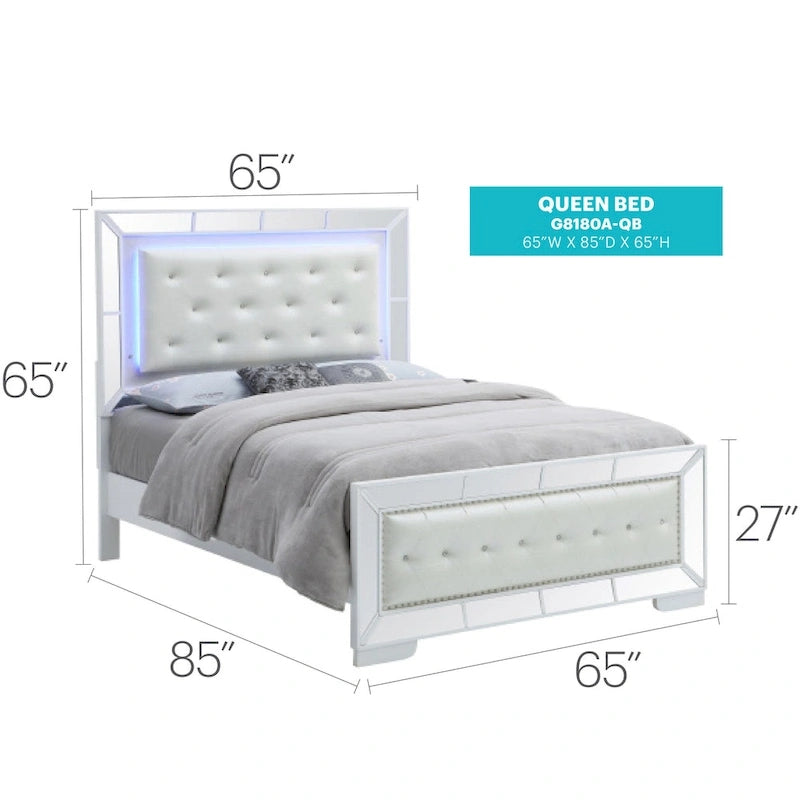 Lit de luxe en couleur champagne – Grand lit/Très grand lit/Très grand lit californien, Capacité de 1 à 2 personnes