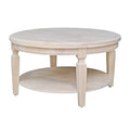 Table basse ronde, multicolore, style 2 places, bois massif