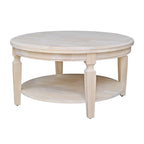Table basse ronde, multicolore, style 2 places, bois massif