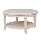 Table basse ronde, multicolore, style 2 places, bois massif