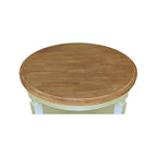 Table basse ronde, multicolore, style 2 places, bois massif