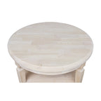 Table basse ronde, multicolore, style 2 places, bois massif