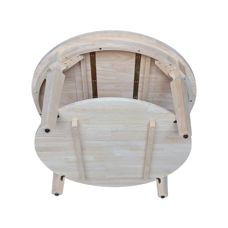Table basse ronde, multicolore, style 2 places, bois massif