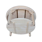 Table basse ronde, multicolore, style 2 places, bois massif