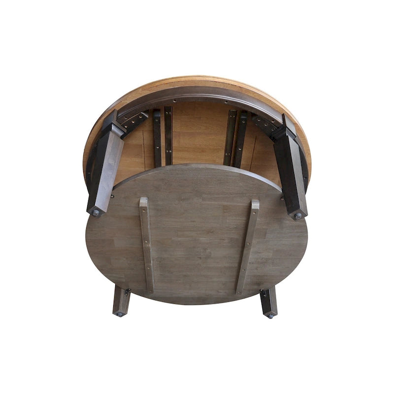Table basse ronde, multicolore, style 2 places, bois massif