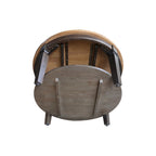 Table basse ronde, multicolore, style 2 places, bois massif