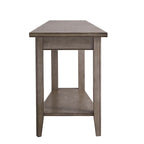Table d'appoint compensée avec étagère – Gris / Blanc / Noir / Marron chocolat, bois massif, convient au côté d'un canapé 1 place