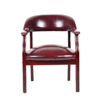 Fauteuil d'accueil rembourré marron, une place