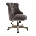 Chaise de bureau pivotante capitonnée Charbon / Fleurie / Fougère, une place