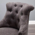 Chaise de bureau pivotante capitonnée Charbon / Fleurie / Fougère, une place