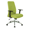 Fauteuil de bureau à dossier haut rembourré, simple, vert citron / rose clair / gris clair / bleu ciel