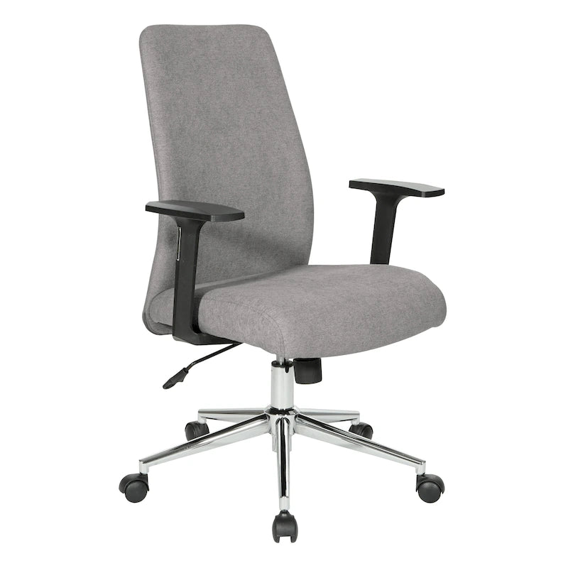 Fauteuil de bureau à dossier haut rembourré, simple, vert citron / rose clair / gris clair / bleu ciel