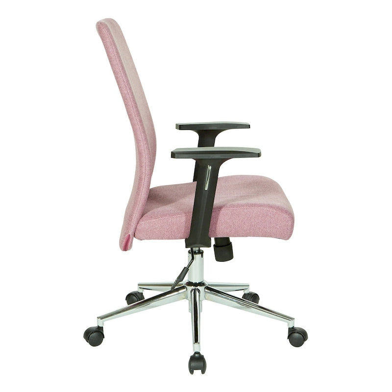 Fauteuil de bureau à dossier haut rembourré, simple, vert citron / rose clair / gris clair / bleu ciel