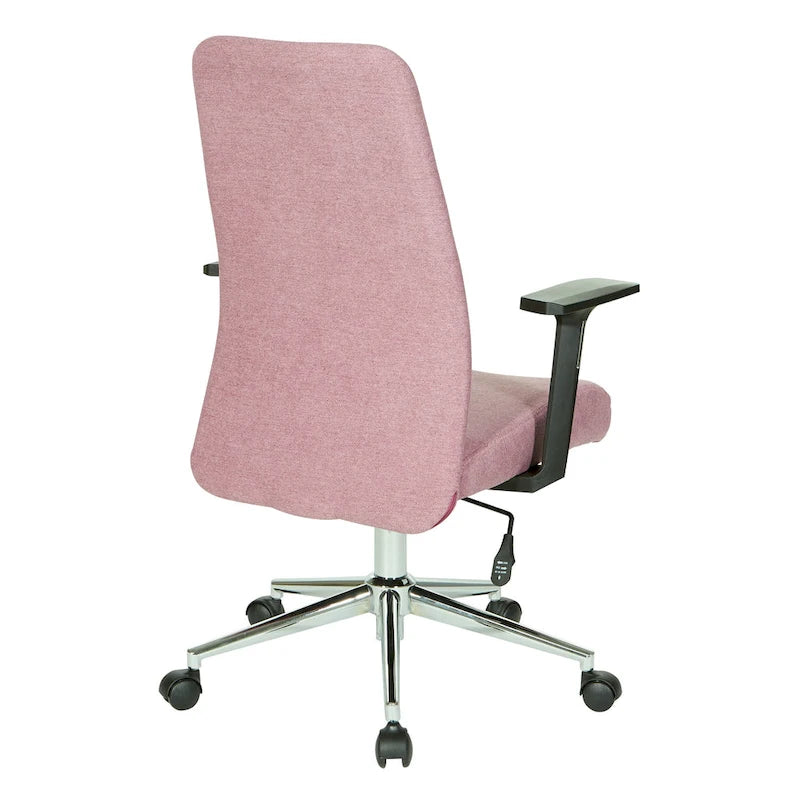 Fauteuil de bureau à dossier haut rembourré, simple, vert citron / rose clair / gris clair / bleu ciel