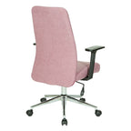 Fauteuil de bureau à dossier haut rembourré, simple, vert citron / rose clair / gris clair / bleu ciel