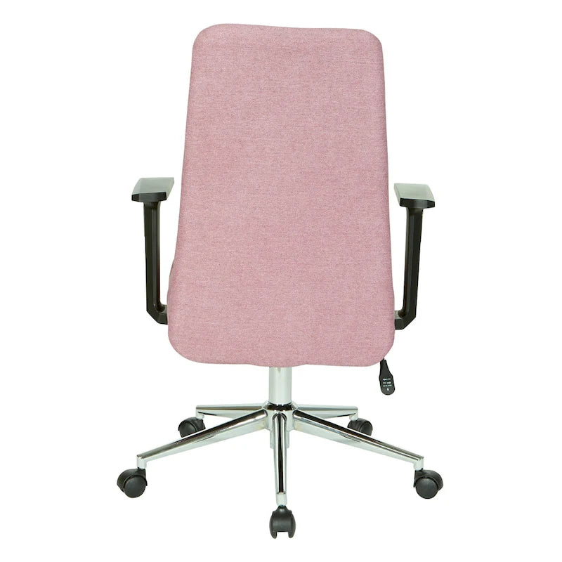 Fauteuil de bureau à dossier haut rembourré, simple, vert citron / rose clair / gris clair / bleu ciel