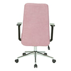 Fauteuil de bureau à dossier haut rembourré, simple, vert citron / rose clair / gris clair / bleu ciel