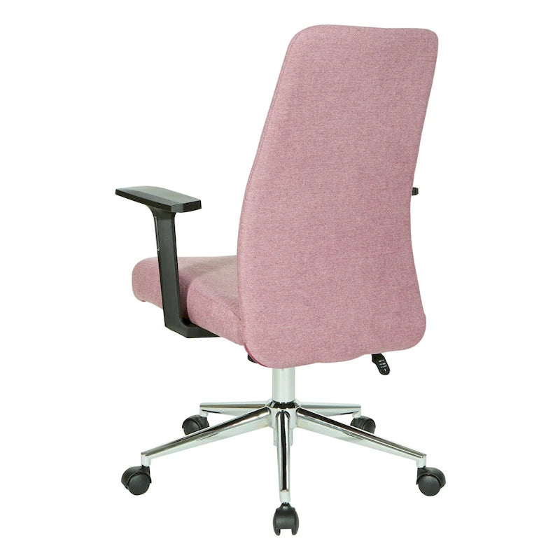 Fauteuil de bureau à dossier haut rembourré, simple, vert citron / rose clair / gris clair / bleu ciel