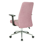 Fauteuil de bureau à dossier haut rembourré, simple, vert citron / rose clair / gris clair / bleu ciel