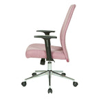 Fauteuil de bureau à dossier haut rembourré, simple, vert citron / rose clair / gris clair / bleu ciel