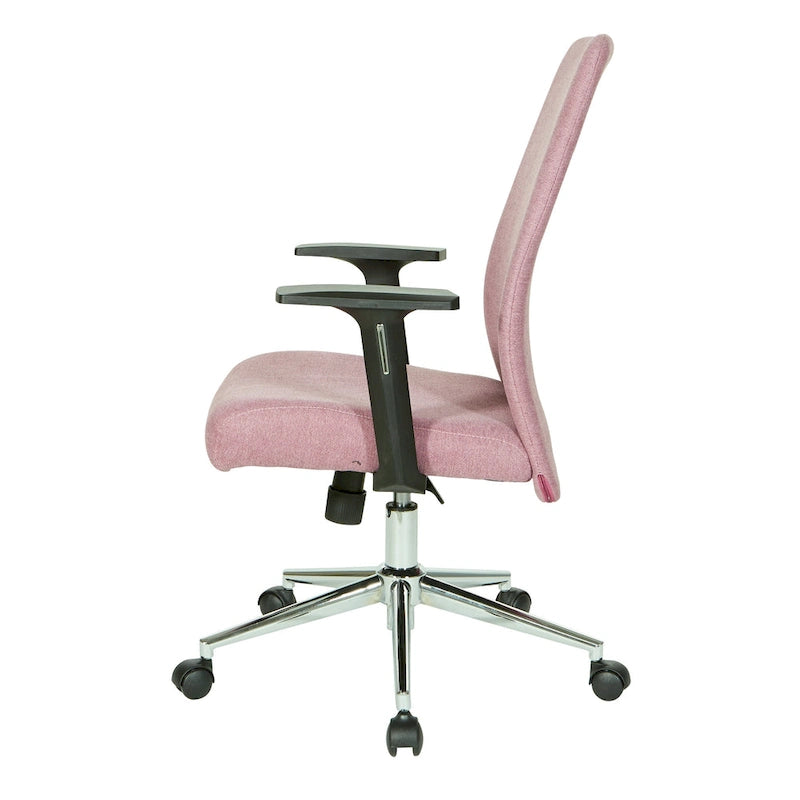 Fauteuil de bureau à dossier haut rembourré, simple, vert citron / rose clair / gris clair / bleu ciel