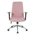 Fauteuil de bureau à dossier haut rembourré, simple, vert citron / rose clair / gris clair / bleu ciel
