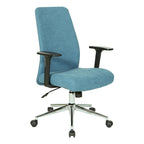Fauteuil de bureau à dossier haut rembourré, simple, vert citron / rose clair / gris clair / bleu ciel