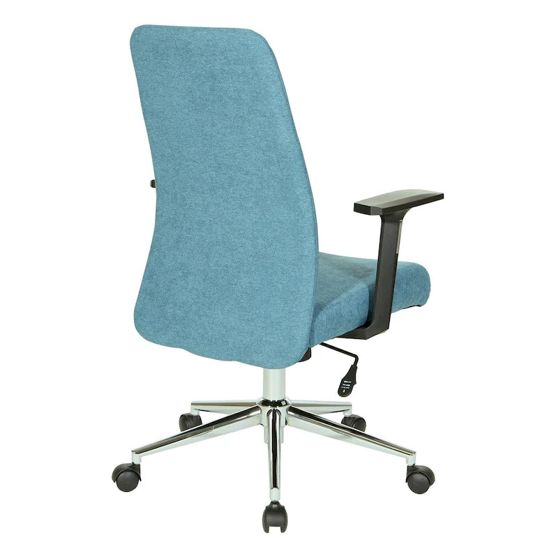 Fauteuil de bureau à dossier haut rembourré, simple, vert citron / rose clair / gris clair / bleu ciel